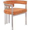  Color_Cognac -- Marcello Cognac Stone Velvet Upholstered Dining Chair IMAGE 1