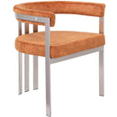  Color_Cognac -- Marcello Cognac Stone Velvet Upholstered Dining Chair IMAGE 1