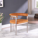  Color_Cognac -- Marcello Cognac Stone Velvet Upholstered Dining Chair IMAGE 2