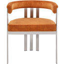 Meridian Marcello Cognac Velvet Dining Chair IMAGE 4