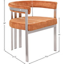  Color_Cognac -- Marcello Cognac Stone Velvet Upholstered Dining Chair IMAGE 8