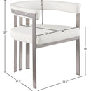  Color_Cream -- Marcello Cream Stone Velvet Upholstered Dining Chair IMAGE 8