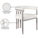 Meridian Marcello Cream Vegan Leather Dining Chair IMAGE 9