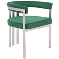  Color_Green -- Marcello Green Stone Velvet Upholstered Dining Chair IMAGE 1