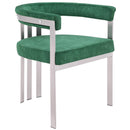  Color_Green -- Marcello Green Stone Velvet Upholstered Dining Chair IMAGE 1