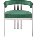  Color_Green -- Marcello Green Stone Velvet Upholstered Dining Chair IMAGE 4