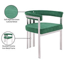  Color_Green -- Marcello Green Stone Velvet Upholstered Dining Chair IMAGE 9