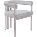  Color_Grey/ Silver -- Marcello Grey Stone Velvet Upholstered Dining Chair IMAGE 1