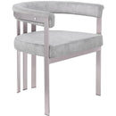 Meridian Marcello Grey Velvet Dining Chair IMAGE 1