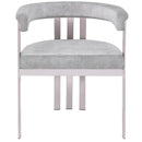  Color_Grey/ Silver -- Marcello Grey Stone Velvet Upholstered Dining Chair IMAGE 4