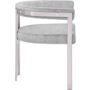 Meridian Marcello Grey Velvet Dining Chair IMAGE 5