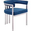 Color_Navy -- Marcello Navy Stone Velvet Upholstered Dining Chair IMAGE 1