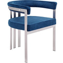 Meridian Marcello Navy Velvet Dining Chair IMAGE 1