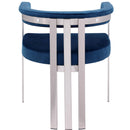  Color_Navy -- Marcello Navy Stone Velvet Upholstered Dining Chair IMAGE 3
