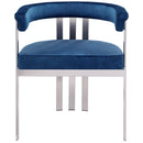 Color_Navy -- Marcello Navy Stone Velvet Upholstered Dining Chair IMAGE 4