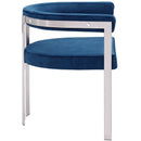  Color_Navy -- Marcello Navy Stone Velvet Upholstered Dining Chair IMAGE 5