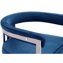  Color_Navy -- Marcello Navy Stone Velvet Upholstered Dining Chair IMAGE 7