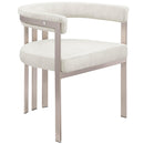 Meridian Marcello Stone Velvet Dining Chair IMAGE 1