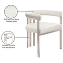 Meridian Marcello Stone Velvet Dining Chair IMAGE 9