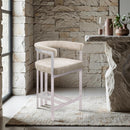 Meridian Marcello Beige Velvet Counter Stool IMAGE 2