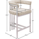  Color_Beige/ Silver -- Meridian Marcello Counter Height Stool IMAGE 7