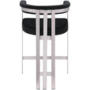  Color_Black/ Silver -- Marcello Black Velvet Upholstered Counter Stool IMAGE 5