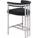  Color_Black/ Silver -- Marcello Black Velvet Upholstered Counter Stool IMAGE 6