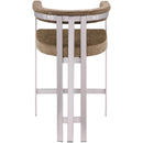 Meridian Marcello Brown Velvet Counter Stool IMAGE 5