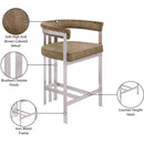 Meridian Marcello Brown Velvet Counter Stool IMAGE 8
