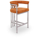  Color_Cognac -- Marcello Cognac Velvet Upholstered Counter Stool IMAGE 1