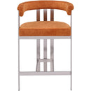  Color_Cognac -- Marcello Cognac Velvet Upholstered Counter Stool IMAGE 3