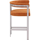  Color_Cognac -- Marcello Cognac Velvet Upholstered Counter Stool IMAGE 4