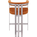  Color_Cognac -- Marcello Cognac Velvet Upholstered Counter Stool IMAGE 5