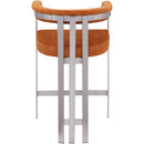 Meridian Marcello Cognac Velvet Counter Stool IMAGE 5
