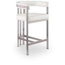 Meridian Marcello Cream Vegan Leather Counter Stool IMAGE 1