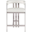  Color_Cream -- Marcello Cream Velvet Upholstered Counter Stool IMAGE 3