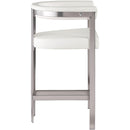  Color_Cream -- Marcello Cream Velvet Upholstered Counter Stool IMAGE 4