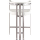  Color_Cream -- Marcello Cream Velvet Upholstered Counter Stool IMAGE 5