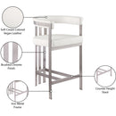  Color_Cream -- Marcello Cream Velvet Upholstered Counter Stool IMAGE 9