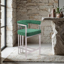  Color_Green -- Marcello Green Velvet Upholstered Counter Stool IMAGE 2