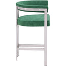  Color_Green -- Marcello Green Velvet Upholstered Counter Stool IMAGE 4