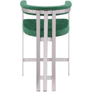  Color_Green -- Marcello Green Velvet Upholstered Counter Stool IMAGE 5