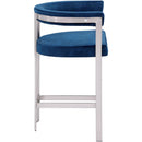  Color_Navy -- Marcello Navy Velvet Upholstered Counter Stool IMAGE 4