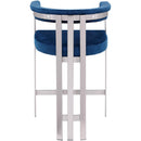  Color_Navy -- Marcello Navy Velvet Upholstered Counter Stool IMAGE 5