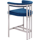  Color_Navy -- Marcello Navy Velvet Upholstered Counter Stool IMAGE 6
