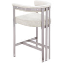 Meridian Marcello Stone Velvet Counter Stool IMAGE 6