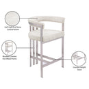  Color_Stone -- Marcello Stone Velvet Upholstered Counter Stool IMAGE 8