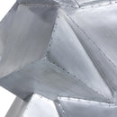  Color_Silver/ White -- Walker 48" White Marble Top And Aluminum Base Dining Table IMAGE 7