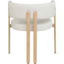 Meridian Gideon Cream Vegan Leather Dining Chair IMAGE 2