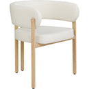  Color_Cream/ Natural -- Gideon Cream Vegan Leather Upholstered Dining Chair IMAGE 3
